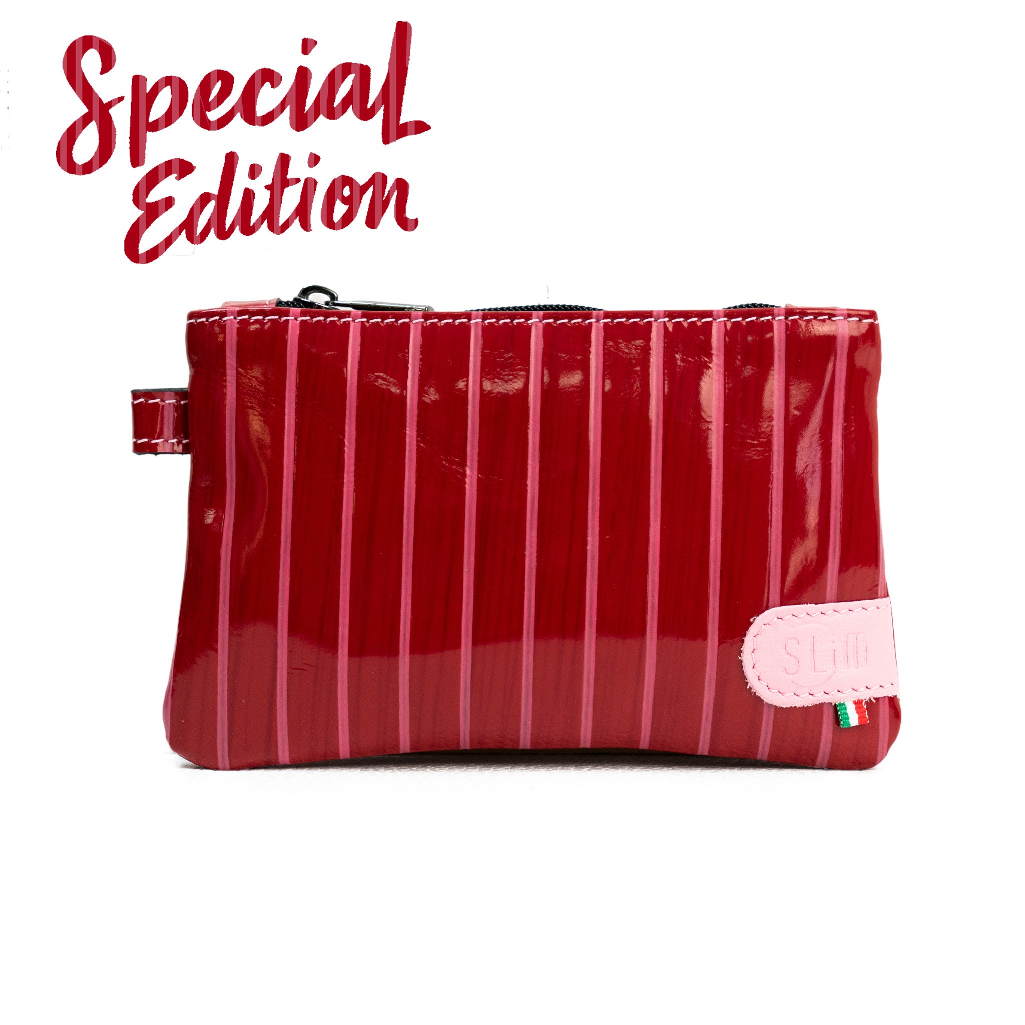 Mini Pochette Vera pelle Lollipop Fucsia e Rosa