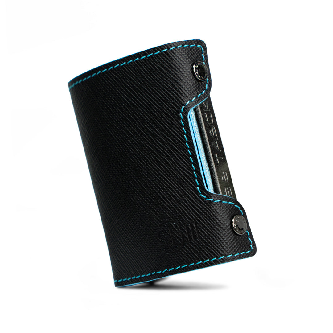 Be Tasck Saffiano Nero e Azzurro