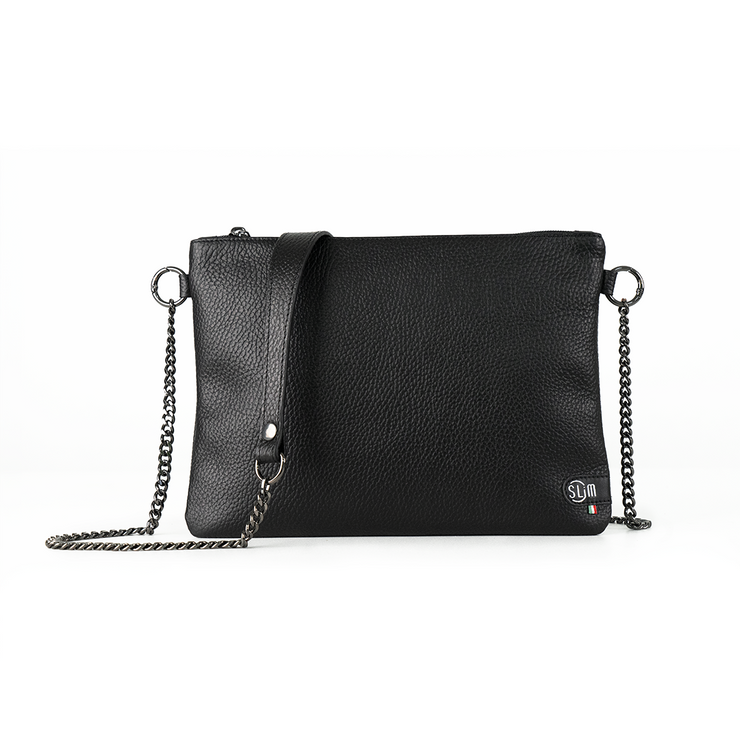 Pochette con Tracolla In Vera Pelle SLim®️