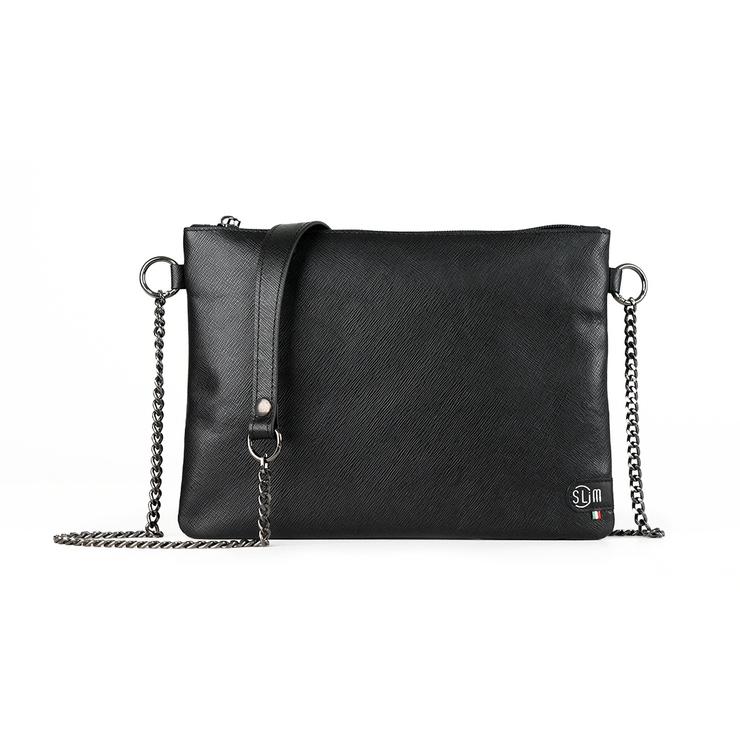 Pochette con Tracolla In Vera Pelle SLim®️