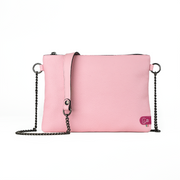 Pochette con Tracolla Vera Pelle Bottalato Rosa