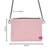 Pochette con Tracolla Vera Pelle Bottalato Rosa