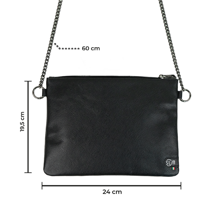 Pochette con Tracolla In Vera Pelle SLim®️