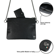 Pochette con Tracolla In Vera Pelle SLim®️