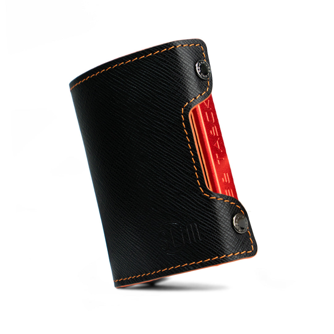 Be Tasck Saffiano Nero e Arancio