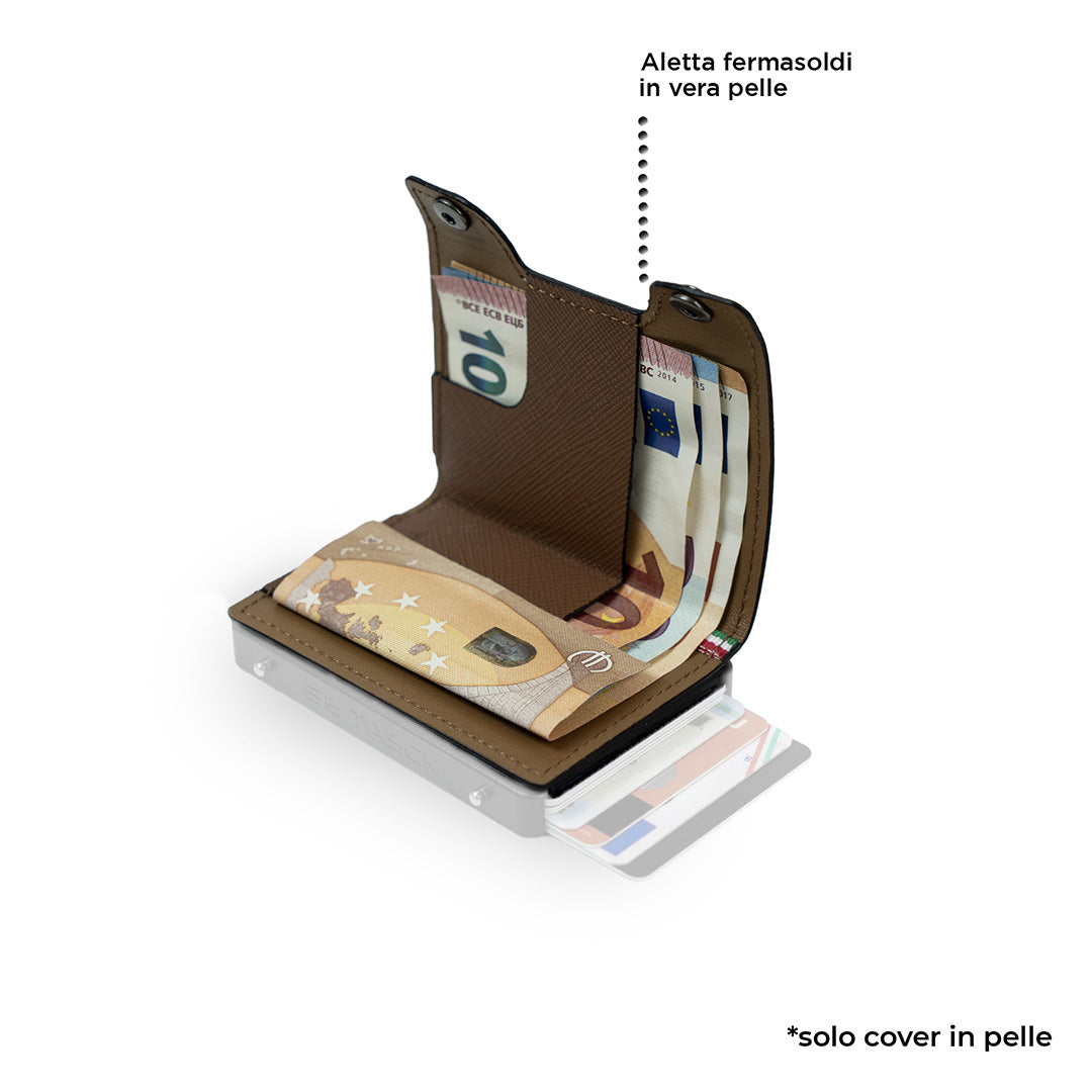 Cover in Pelle Be Tasck Saffiano Marrone