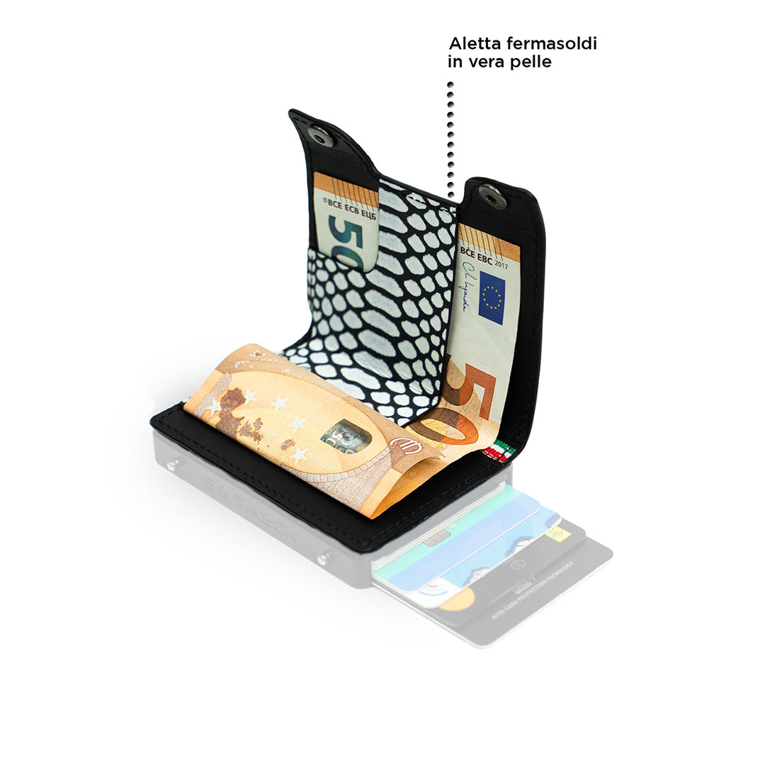 Cover in Pelle Be Tasck Rettile Bianco e Nero
