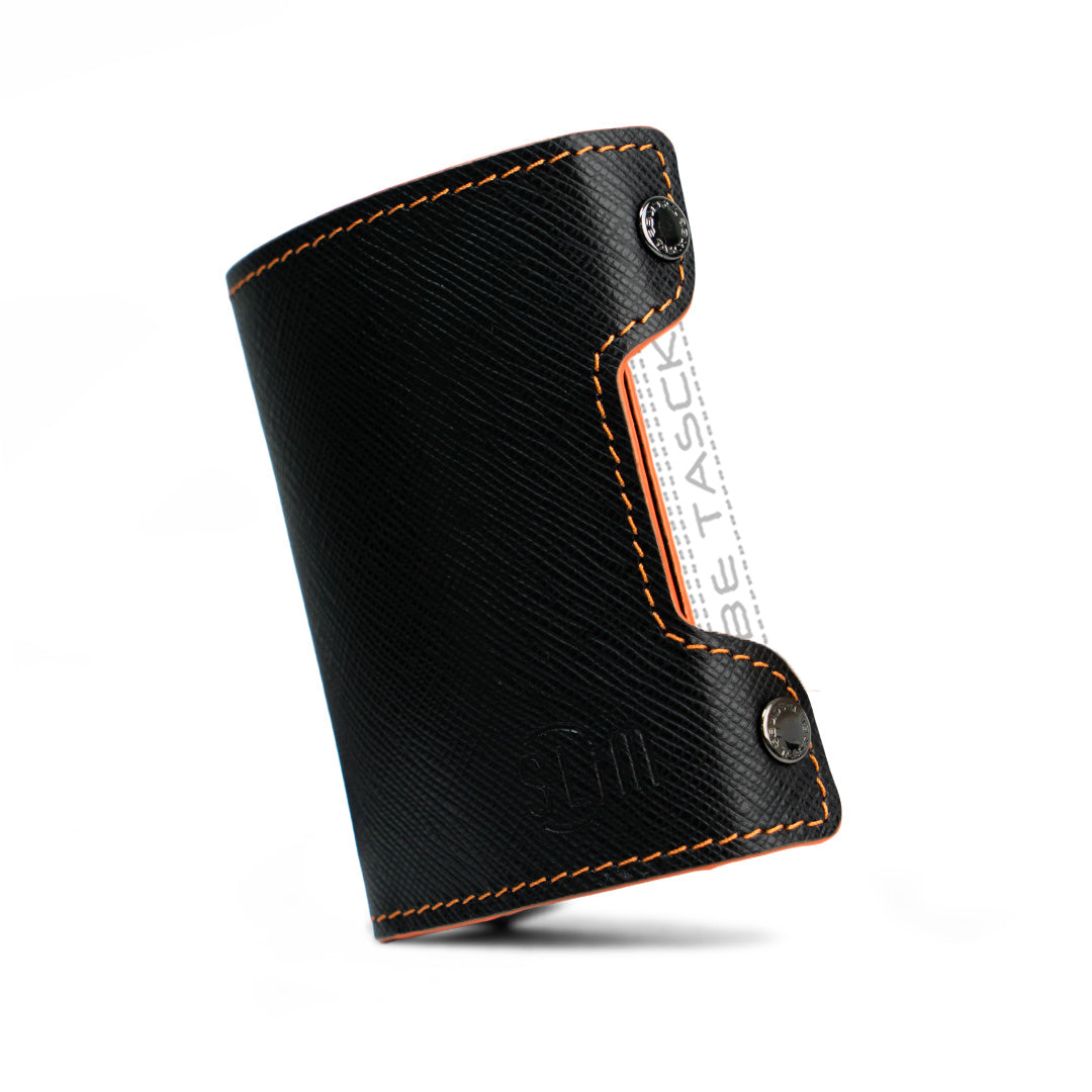 Cover in Pelle Be Tasck Saffiano Nero e Arancio