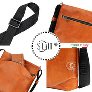 Bag SLim®️ Vera Pelle Vegetale Cognac
