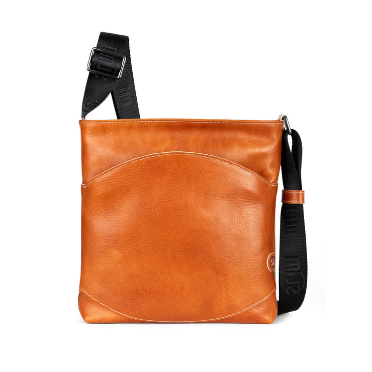 Bag SLim®️ Vera Pelle Vegetale Cognac