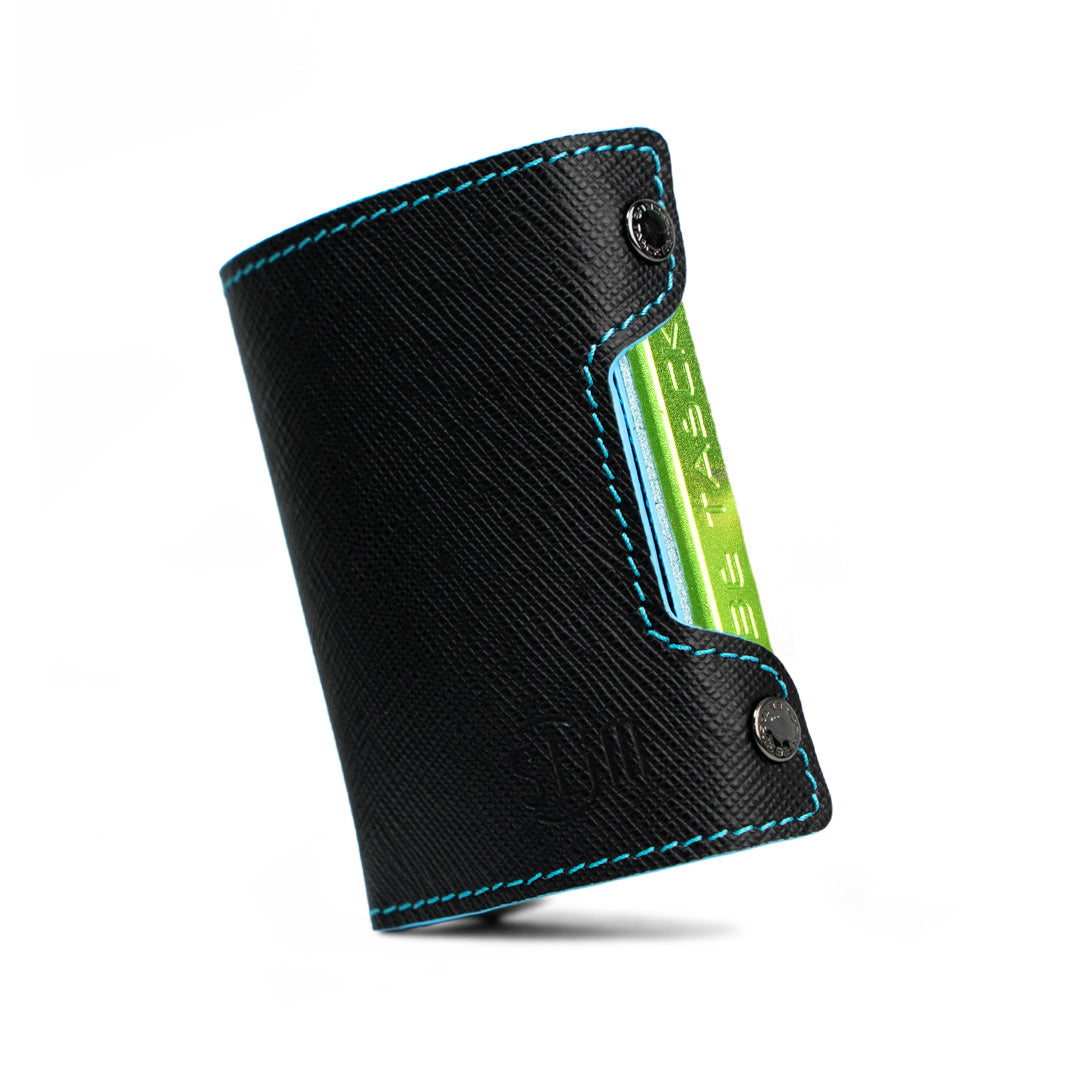 Be Tasck Saffiano Nero e Azzurro
