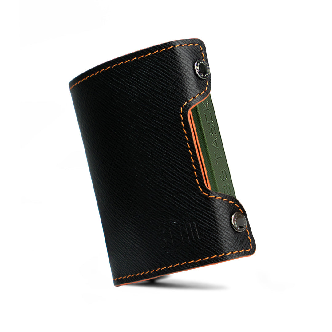 Be Tasck Saffiano Nero e Arancio