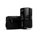 Porta Carte Vera Pelle Nero Con Zip